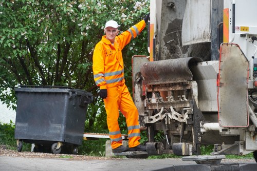 Auditor conducting an on-site supplier audit at a waste processing facility